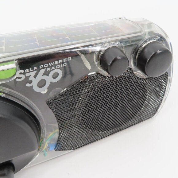 Freeplay Self Powered Crank Radio 360 Clear Plastic AM FM Tested WORKS See Video - Picture 4 of 12